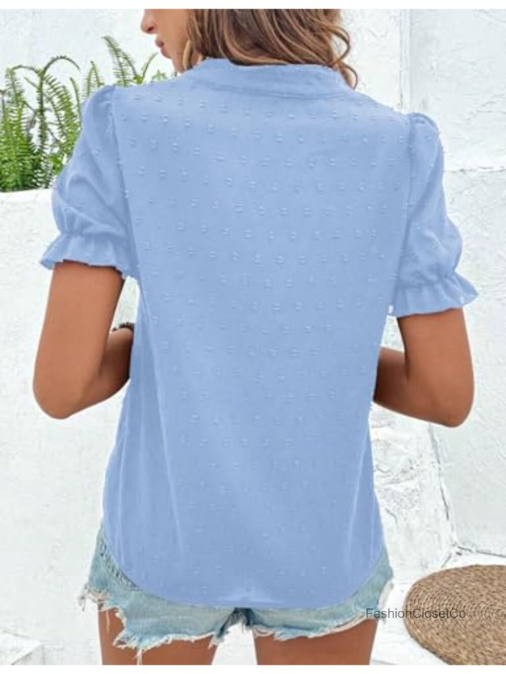 Women's Boho Floral Embroidered V Neck Puff Sleeve Blouse Peasant Top - Picture 5 of 6